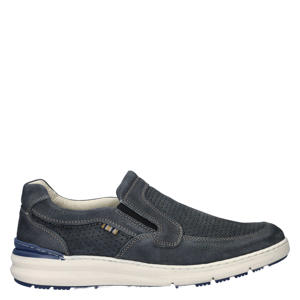 nubuck instappers donkerblauw