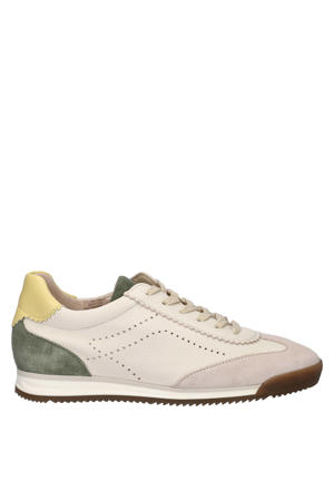 leren sneakers beige