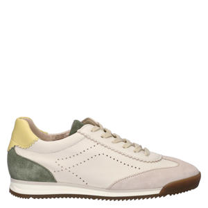 leren sneakers beige