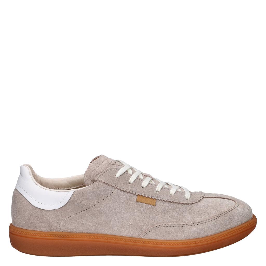 Taupe dames Ecco Soft 11 suède sneakers met veters