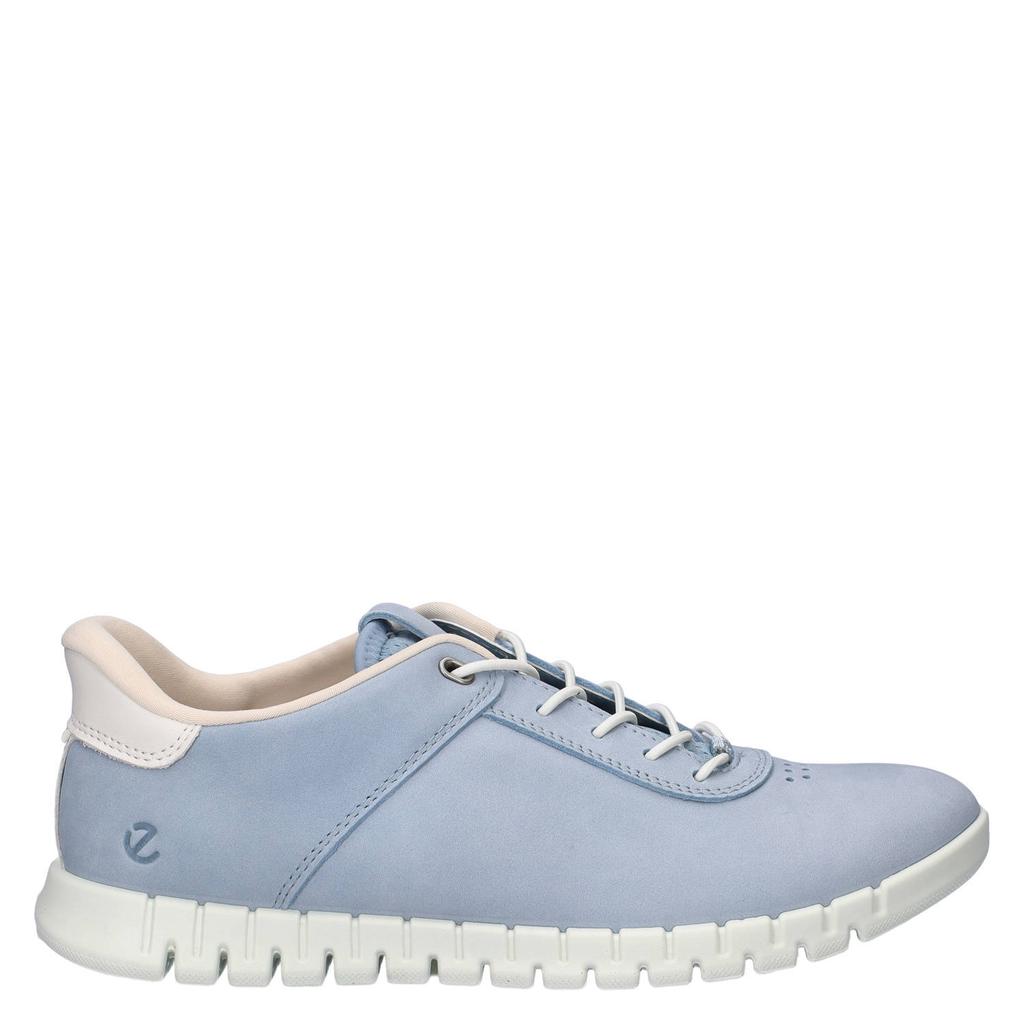 Lichtblauwe dames Ecco Gruuv Lite nubuck sneakers met veters