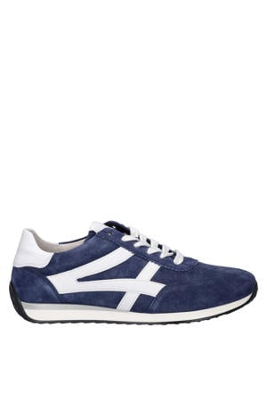 suède sneakers donkerblauw
