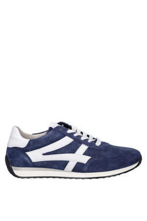 suède sneakers donkerblauw
