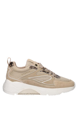 Madina chunky leren sneakers beige