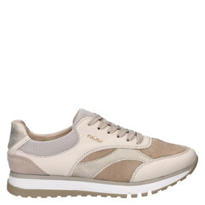 comfort leren sneakers beige