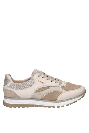 comfort leren sneakers beige