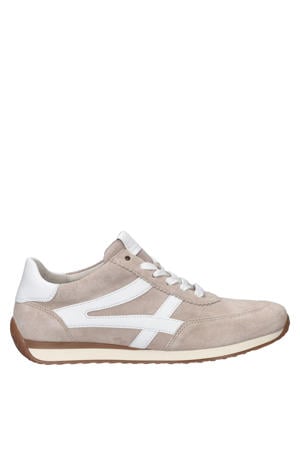 suède sneakers zand