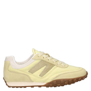 suède sneakers lichtgeel