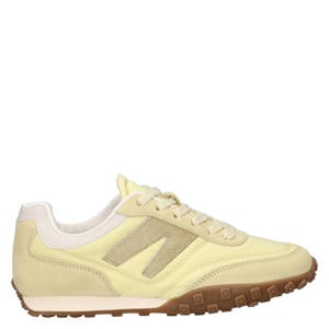 suède sneakers lichtgeel