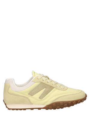 suède sneakers lichtgeel