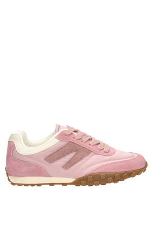 suède sneakers roze