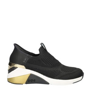 Mark Nason A - Wedge - Crecent slip-on sneakers met sleehak zwart