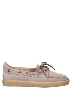 suède bootschoenen taupe
