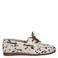 Maruti Eliza leren bootschoenen met ponyhair wit/zwart