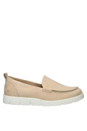 Bella nubuck instappers beige