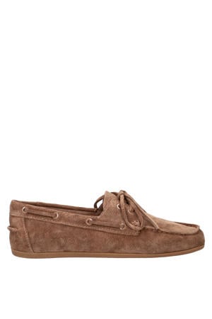 suède bootschoenen taupe