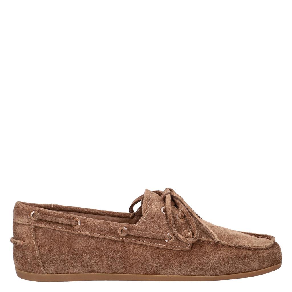 Taupe dames Nelson suède bootschoenen met veters