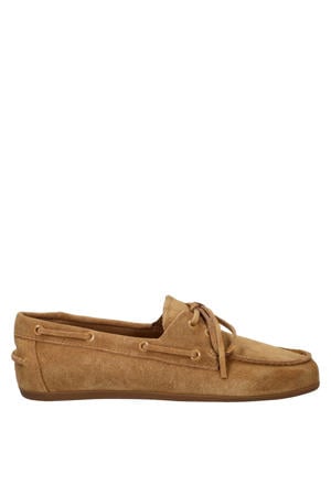 suède bootschoenen beige