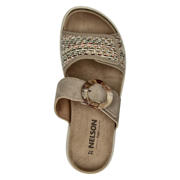 thumbnail: Nelson Flex suède slippers met klittenband taupe