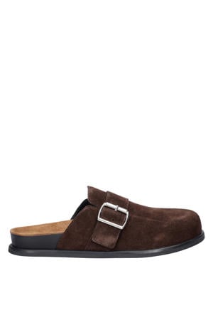 Effie suède clogs bruin