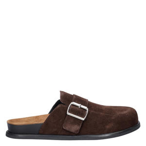 Effie suède clogs bruin