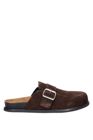 Effie suède clogs bruin