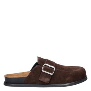 Effie suède clogs bruin