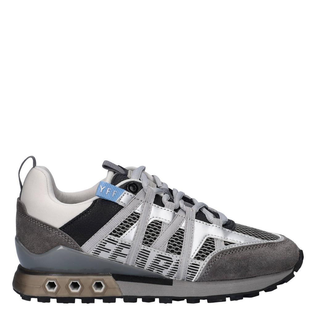 Grijze jongens Cruyff sneakers van textiel met veters