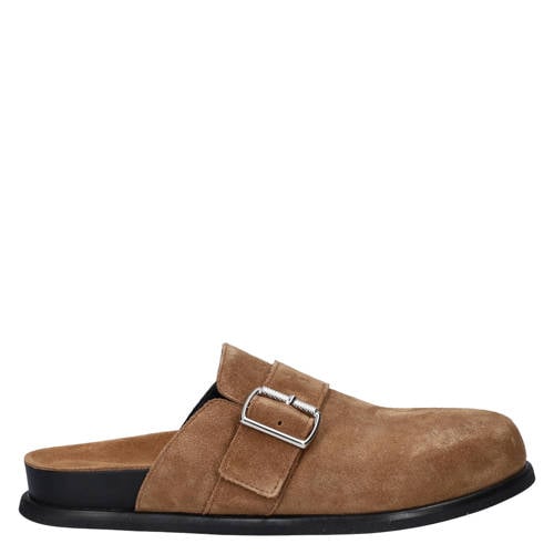 Vagabond Effie suède clogs lichtbruin