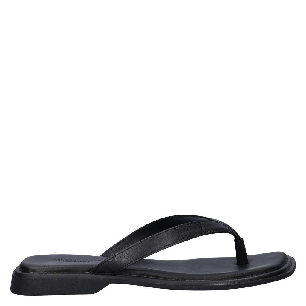 Zwarte dames Vagabond Izzy leren teenslippers
