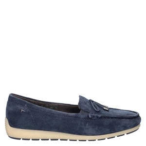 comfort suède mocassins blauw