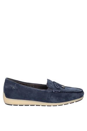 comfort suède mocassins blauw