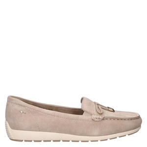 suède mocassins beige