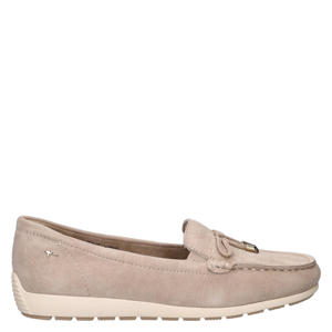 suède mocassins beige