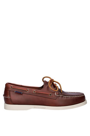 Dockside Waxed leren bootschoenen cognac