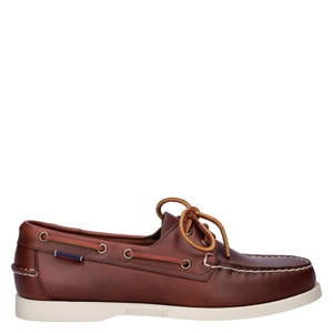 Dockside Waxed leren bootschoenen cognac