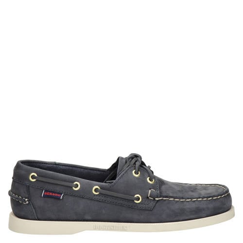 Dockside Nubuck leren bootschoenen blauw afbeelding
