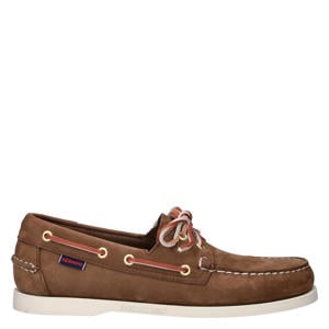 Dockside Nubuck leren bootschoenen bruin