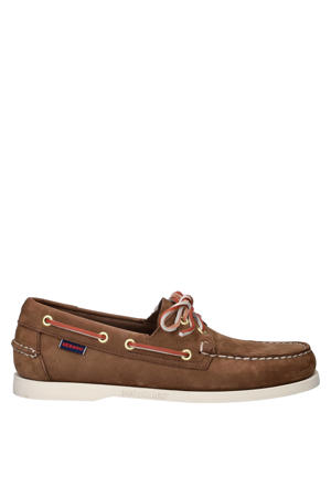 Dockside Nubuck leren bootschoenen bruin