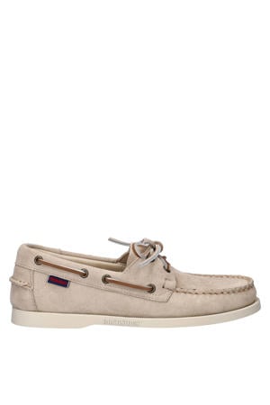 suède mocassins beige