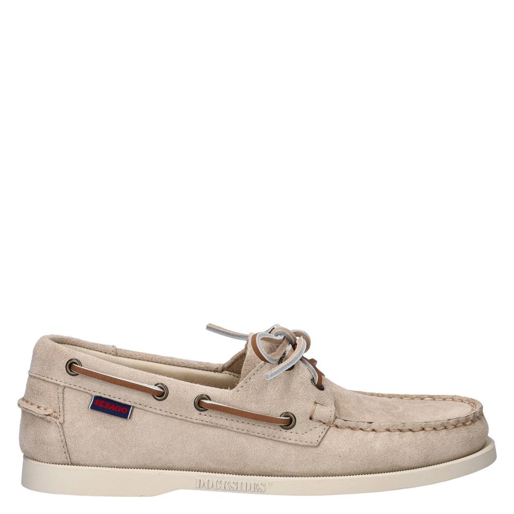 Beige heren Sebago suède mocassins met veters