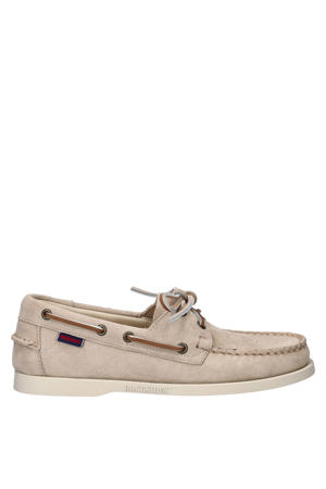 suède mocassins beige
