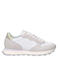SUN68 Ally Gold Silver sneakers wit