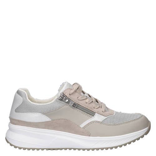 Waldlaufer Mara leren sneakers lichtgrijs