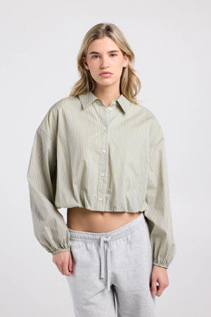 gestreepte blouse lichtgeel