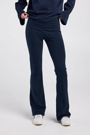 flared high waist legging marineblauw