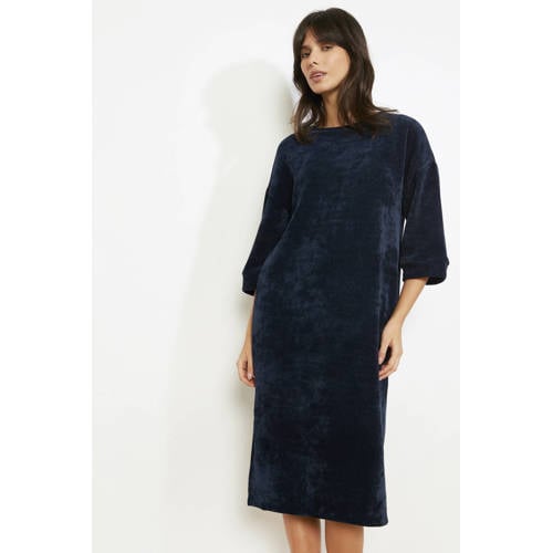 LOLALIZA corduroy A-lijn jurk marineblauw afbeelding