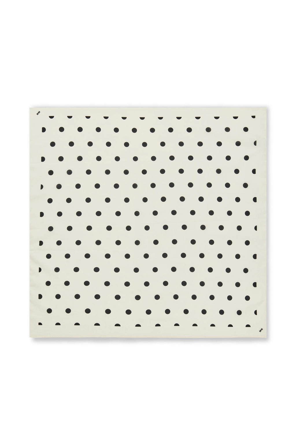 MADS NØRGAARD - COPENHAGEN bandana Soft Cotton ecru/zwart