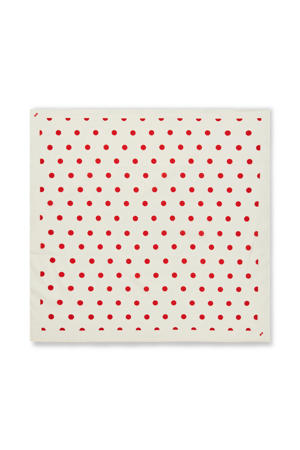 bandana Soft Cotton ecru/rood