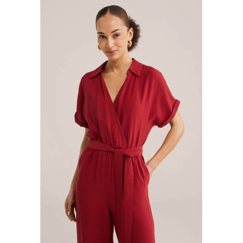 WE Fashion Straight jumpsuit rood afbeelding